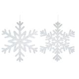 LESENA SREBRNA SNEŽINKA 17.5 CM SORT