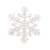 OKRASEK ZA JELKO SNEŽINKA 18 CM TRANSPARENT