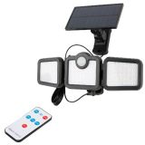 SOLARNA VRTNA SVETILKA ENTAC S SENZORJEM IN DALJINCEM 3 LED PANELI 15W 600LM