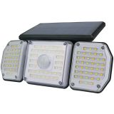 SOLARNA VRTNA SVETILKA ENTAC S SENZORJEM IN DALJINCEM 3 LED PANELI CCT IP44