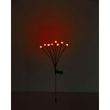 SOLARNA VRTNA SVETILKA GLOBO 8X RGB LED 0.06W 3.2V ČRNA, MENJALNIK BARV INOX