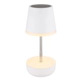 SOLARNA VRTNA SVETILKA GLOBO BELA NAMIZNA LED 0.06W IP44 3000K 110X250 MM