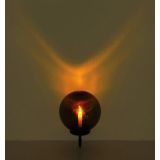 SOLARNA VRTNA SVETILKA GLOBO KROGLA, Z IMITACIJO SVEČE LED 0.06W IP44 25X38.5 CM