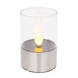 SOLARNA VRTNA SVETILKA GLOBO SVEČKA INOX SIVA 0.06 W 3.2 V, 1800K