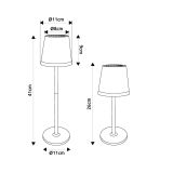 SOLARNA VRTNA SVETILKA GLOBO ZLATA NAMIZNA LED 0.06W IP44 3000K 110X410 MM