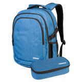 ŠOLSKI NAHRBTNIK TARGET S PERESNICO SET URB-X MELANGE BLUE 28716