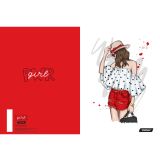 ŠOLSKI ZVEZEK TARGET A4 ČRTE GIRL POWER 28179