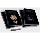 ŠOLSKI ZVEZEK TARGET SPIRALNI A4 ČRTAST ANIMAL WILD 26869