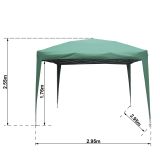 PAVILJON NATERIAL EORI II 295X295 ZELEN ZLOŽLJIV