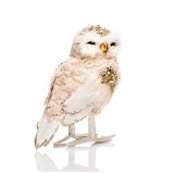PRAZNIČNA FIGURA GLOSSTYLE SOVA 18 CM S KRISTALČKI