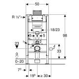 SPLAKOVALNIK, PODOMETNI GEBERIT DF OMEGA VIS WC H=98CM