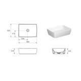 UMIVALNIK OPOCZNO SPLENDOUR 50.5X35.5X14.5 CM NADPULTNI