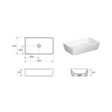 UMIVALNIK OPOCZNO SPLENDOUR 60X34.5X14.5 CM NADPULTNI