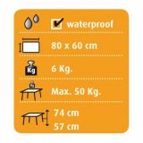 MIZA ZA KAMPIRANJE DUKDALF STABILIC 1 80X60 CM NASTAVLJIVA VIŠINA