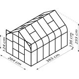 STEKLEN RASTLINJAK VITAVIA DIANA 9900 ESG 3MM ČRNA 2.6X3.8M