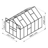 STEKLEN RASTLINJAK VITAVIA JUPITER 9900 ESG 3MM ALU 2.6X3.8M