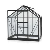 STEKLEN RASTLINJAK VITAVIA PLANET 2500 ESG 3MM, 1,95X1,31M ČRNA - RASTLINJAK+ OKVIR ZA TEMELJ