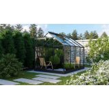 STEKLEN RASTLINJAK VITAVIA PLANET 5000 ESG 3MM, 1,95X2,57M ČRNA - RASTLINJAK+ OKVIR ZA TEMELJ