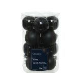 STEKLENA BUNKA DECORIS ČRNE MAT/SIJOČE 16/1 FI 3.5 CM