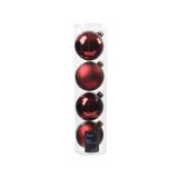 STEKLENA BUNKA DECORIS FI 10 CM TEMNO RDEČA 4/1