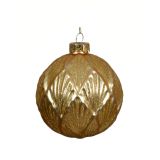 STEKLENA BUNKA DECORIS FI 10 CM, ZLATA VZOREC, SORTIRANO