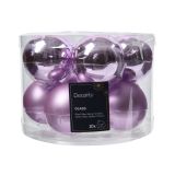 STEKLENA BUNKA DECORIS FI 6 CM LILA 10/1