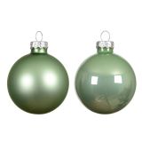STEKLENA BUNKA DECORIS FI 6 CM, MACHA ZEL., 10/1 SIJOČA/MAT