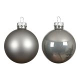 STEKLENA BUNKA DECORIS FI 6 CM, SOFT SIVA, 10/1 SIJOČA/MAT