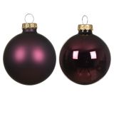 STEKLENA BUNKA DECORIS FI 6 CM TEMNO LILA 10/1