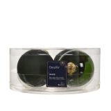 STEKLENA BUNKA DECORIS FI 8 CM, TEMNO ZELNA 4/1 SIJOČA/MAT