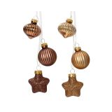 STEKLENA BUNKA DECORIS FIGURICE MIX SIJOČE/MAT RJAVE, SORTIRANO