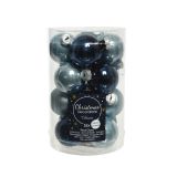 STEKLENA BUNKA DECORIS MODRE MIX MAT/SIJOČE 16/1 FI 3.5 CM
