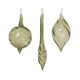 STEKLENA BUNKA DECORIS ORNAMENT, PROZOREN/ZELEN 6.5X13.5 CM, SORTIRANO