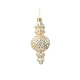 STEKLENA BUNKA DECORIS ORNAMENT, ZLAT, 15 CM VZOREC, SORTIRANO