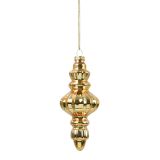 STEKLENA BUNKA DECORIS ORNAMENT, ZLAT, 15 CM VZOREC, SORTIRANO