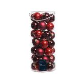 STEKLENA BUNKA DECORIS RDEČA FI 6 CM 49/1 SIJOČA/,MAT SORTIRANO
