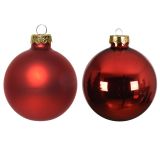 STEKLENA BUNKA DECORIS RDEČA FI 8 CM 16/1 SIJOČA/,MAT SORTIRANO