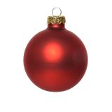 STEKLENA BUNKA DECORIS RDEČA FI 8 CM 16/1 SIJOČA/,MAT SORTIRANO