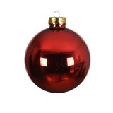 STEKLENA BUNKA DECORIS RDEČA FI 8 CM 16/1 SIJOČA/,MAT SORTIRANO