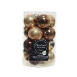 STEKLENA BUNKA DECORIS RJAVE MIX MAT/SIJOČE 16/1 FI 3.5 CM