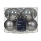 STEKLENA BUNKA DECORIS SIVA FI 6 CM 10/1 MAT SORTIRANO
