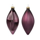 STEKLENA BUNKA DECORIS SOLZA, TEMNO LILA, 13 CM 3/1