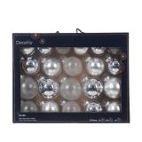 STEKLENA BUNKA DECORIS SREBRNA RAZLIČ. VEL 21/1 MIX SORTIRANO