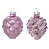 STEKLENA BUNKA DECORIS STORŽ, LILA, FI 5 CM 6/1