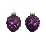 STEKLENA BUNKA DECORIS STORŽ, LILA, FI 5 CM 6/1