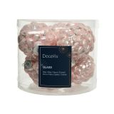 STEKLENA BUNKA DECORIS STORŽ, ROZA, FI 5 CM 6/1