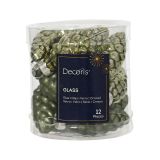STEKLENA BUNKA DECORIS STORŽ, ZELEN, FI 2.5 CM 12/1