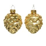 STEKLENA BUNKA DECORIS STORŽ, ZLAT, FI 5 CM 6/1