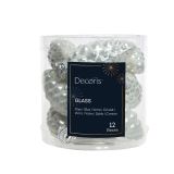 STEKLENA BUNKA DECORIS STORŽI SREBRNI 2.5X6 CM MAT, 12/1