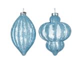 STEKLENA BUNKA DECORIS SVETLO MODRA, VZOREC 9.20X13 CM, SORTIRANO